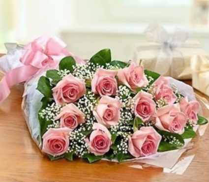 Dozen Pink Roses