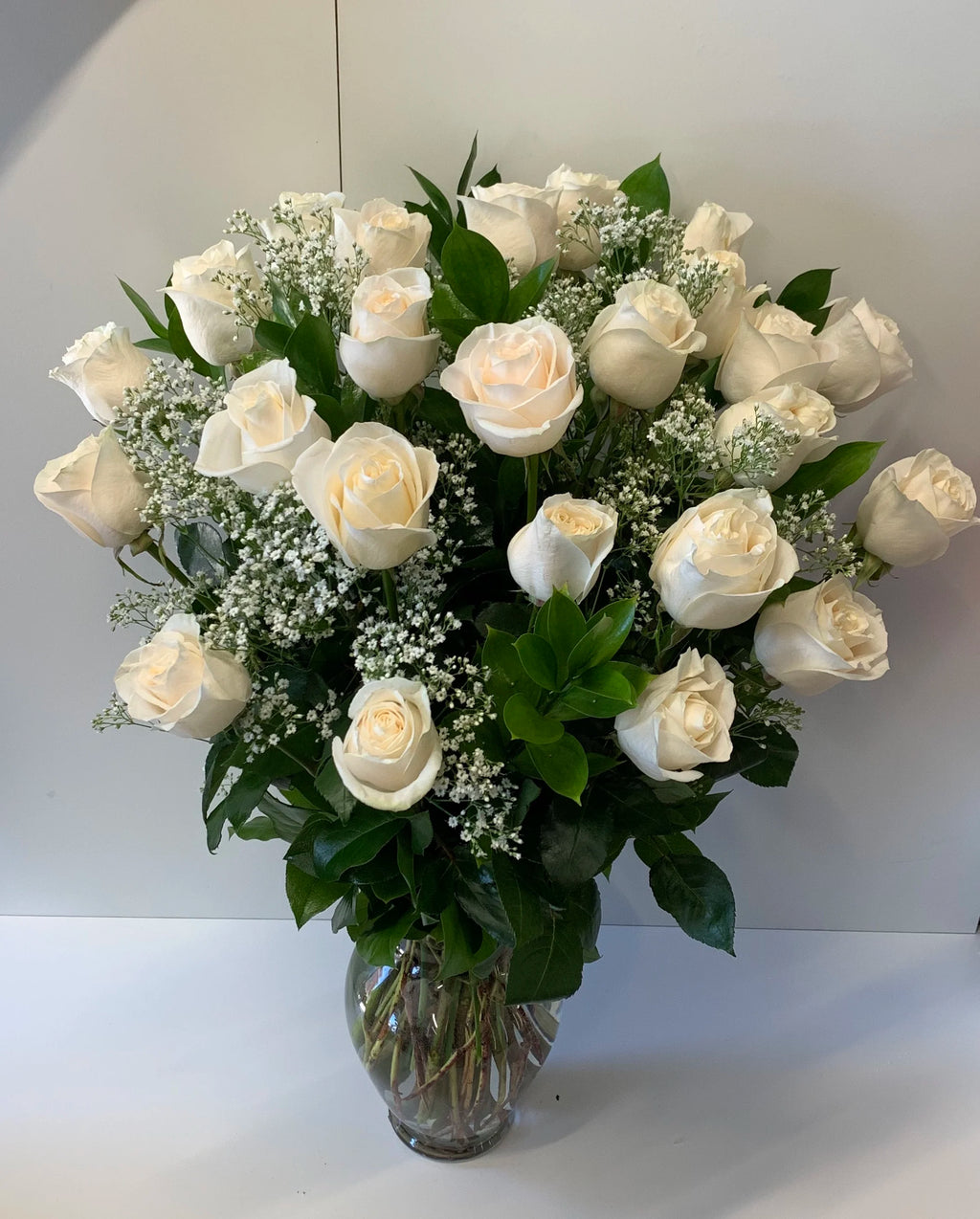 Two Dozen White Roses