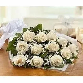 Dozen White Roses